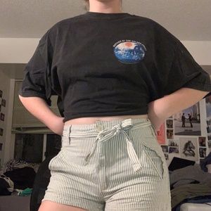 Striped shorts with tie